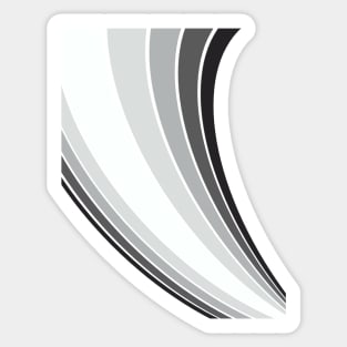 Stripes abstract white Art Sticker